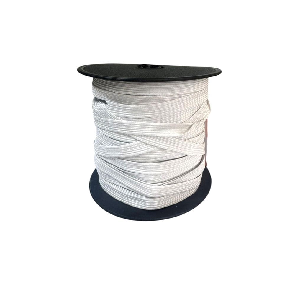 Kit 7 Elásticos Chato Número 14 De 0.8Mm Branco De 50M