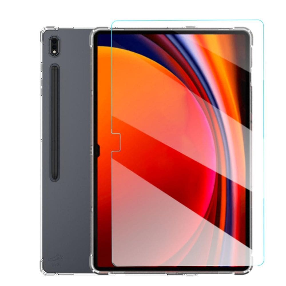 Capinha Borda Anti Impacto Para Samsung Tab S9+ 12.4 + Vidro