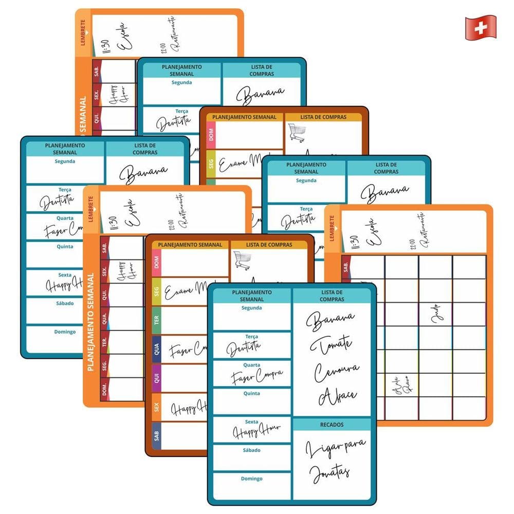 10 Imãs Quadros Planners Revenda Lousa Escreve Apaga