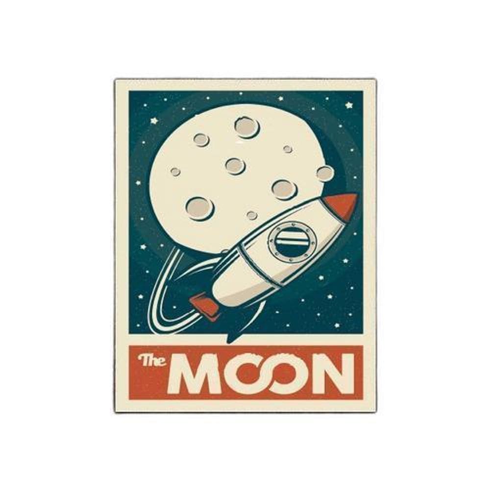 Kit 3 Placas Decorativa Espaço - Moon Lua