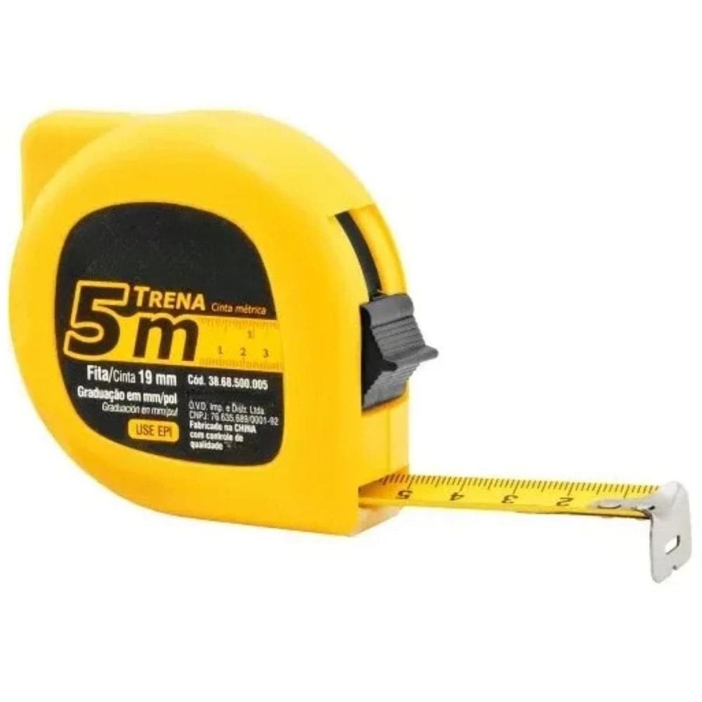 Régua 5M Presente Avô Retrátil Aço Inox Trava