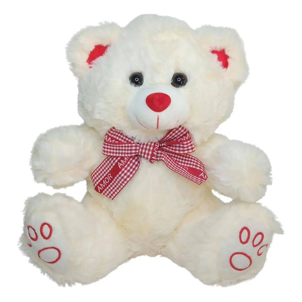 Urso Lindo De Pelúcia Com Laço Amor Namorados