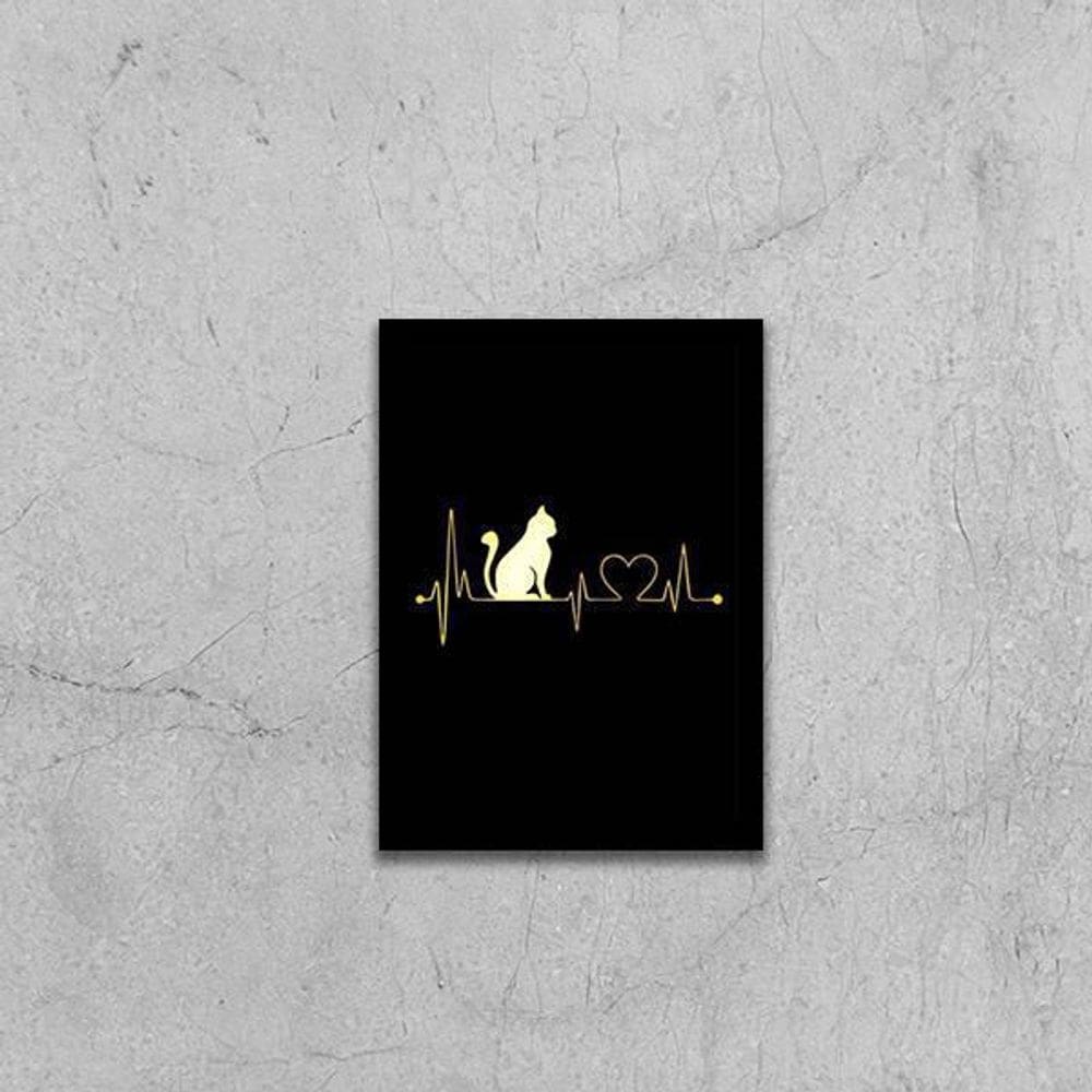 Quadro Gato Sinal Vital 24X18Cm