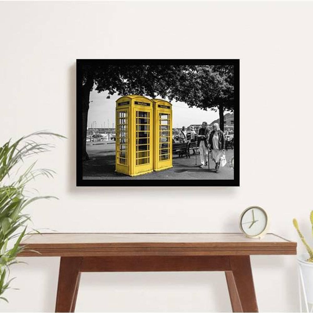 Quadro Decorativo Fotografia Cabine Amarela 45x34cm