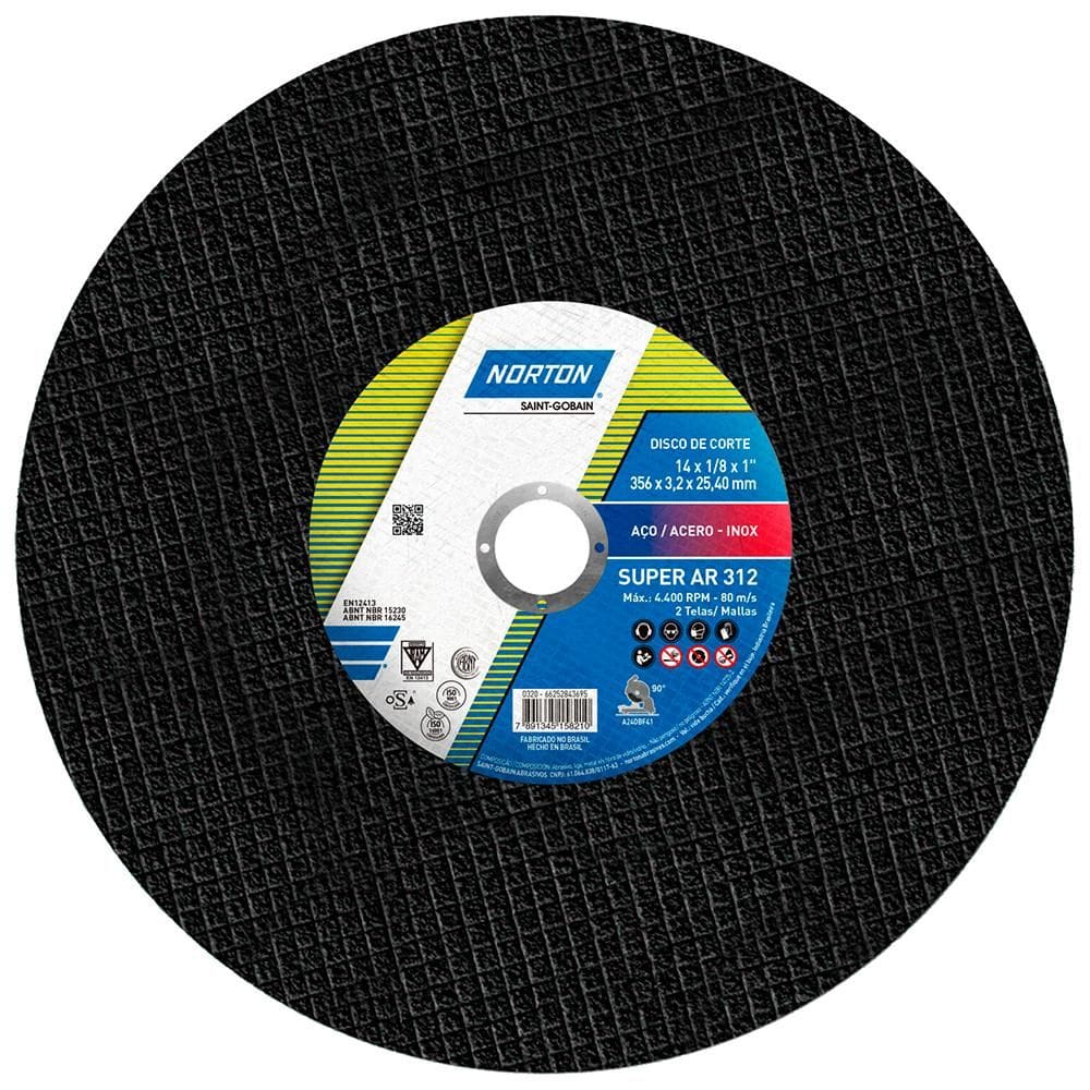 Disco de Corte Norton 14”(356mm) Super AR312