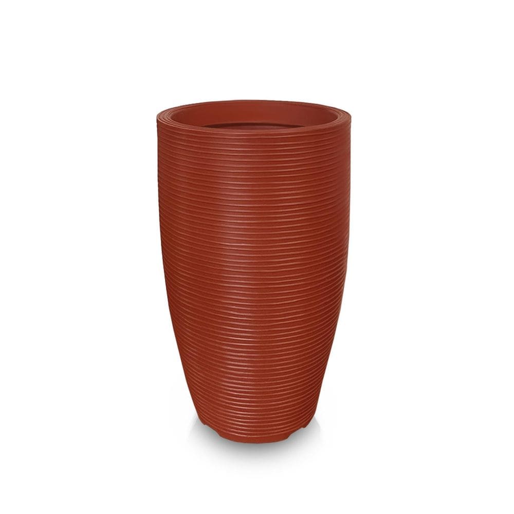 Vaso De Planta 60X38 Redondo Pilão Polietileno Cor: Cerâmica