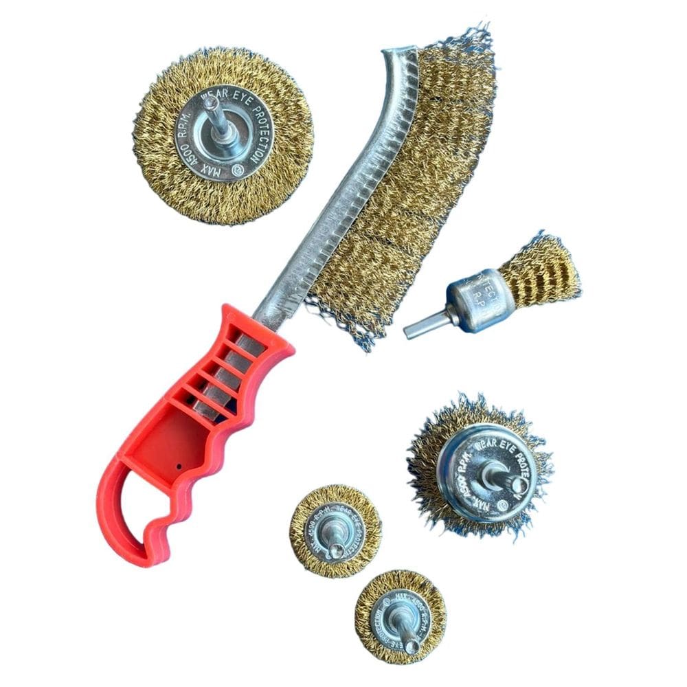Jogo Escovas De Aço 6 Peças Para Furadeira Retifica