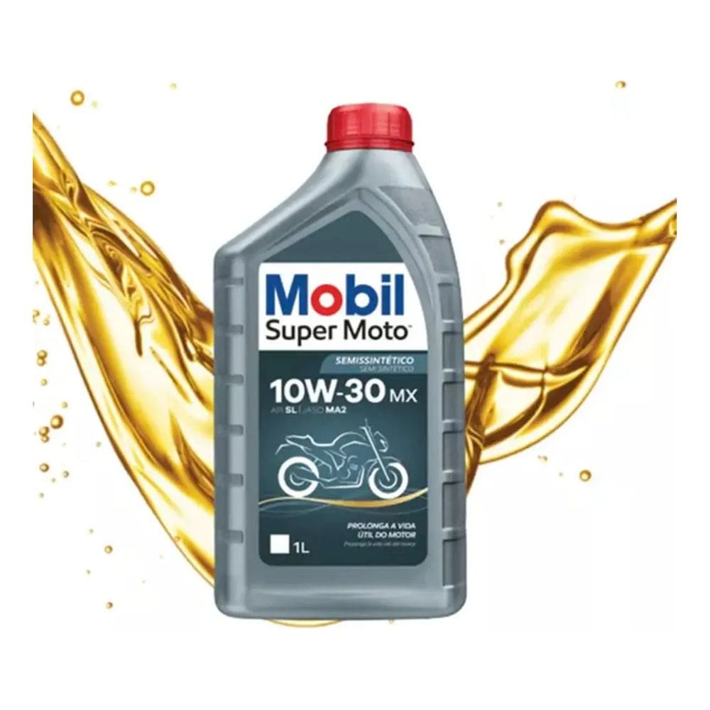 Óleo 10W30 Mobil Super Moto Semi Sintético 4T 1L