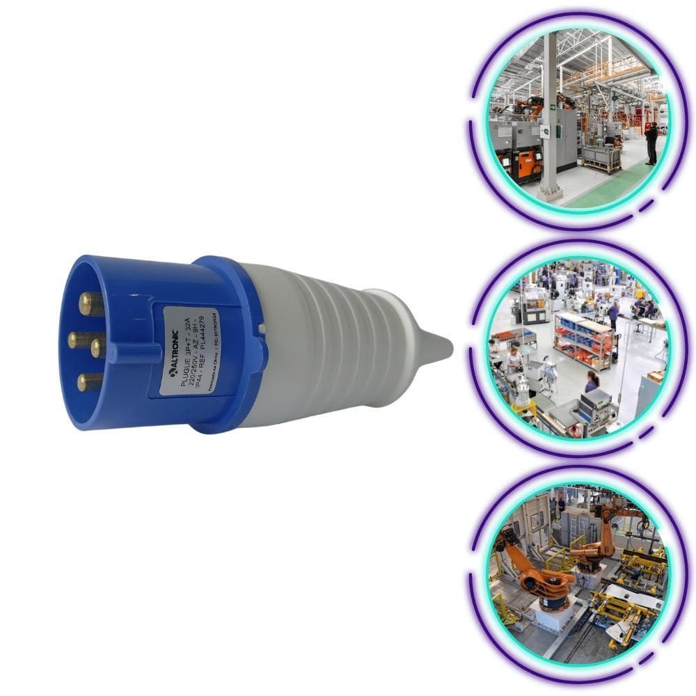 Plugue 3P+T 32A 220/250V Az 9H Ip44