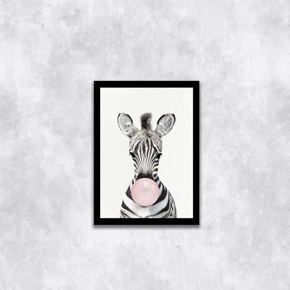 Quadro Zebra Chicletes 24X18Cm
