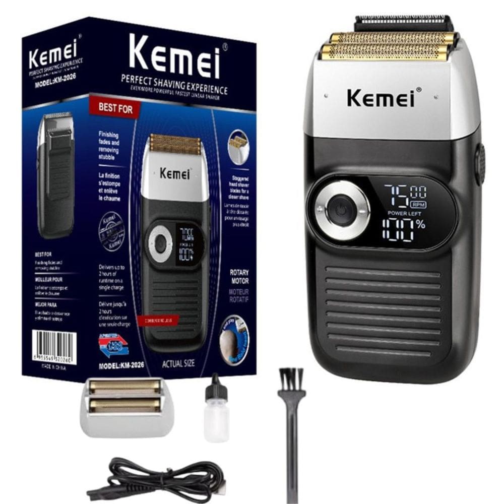 Barbeador Kemei Km-2026 Rápido Para Barba Espessa