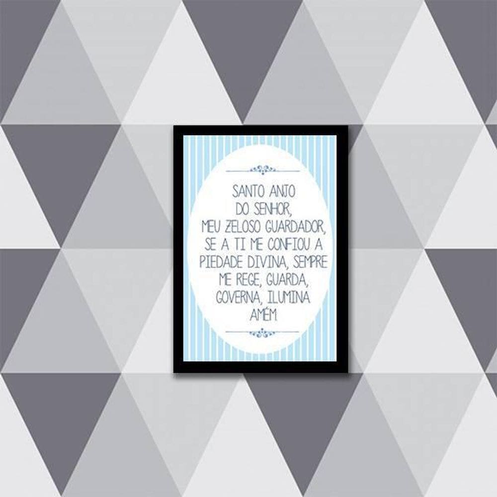Quadro Oração Santo Anjo Do Senhor 24X18Cm