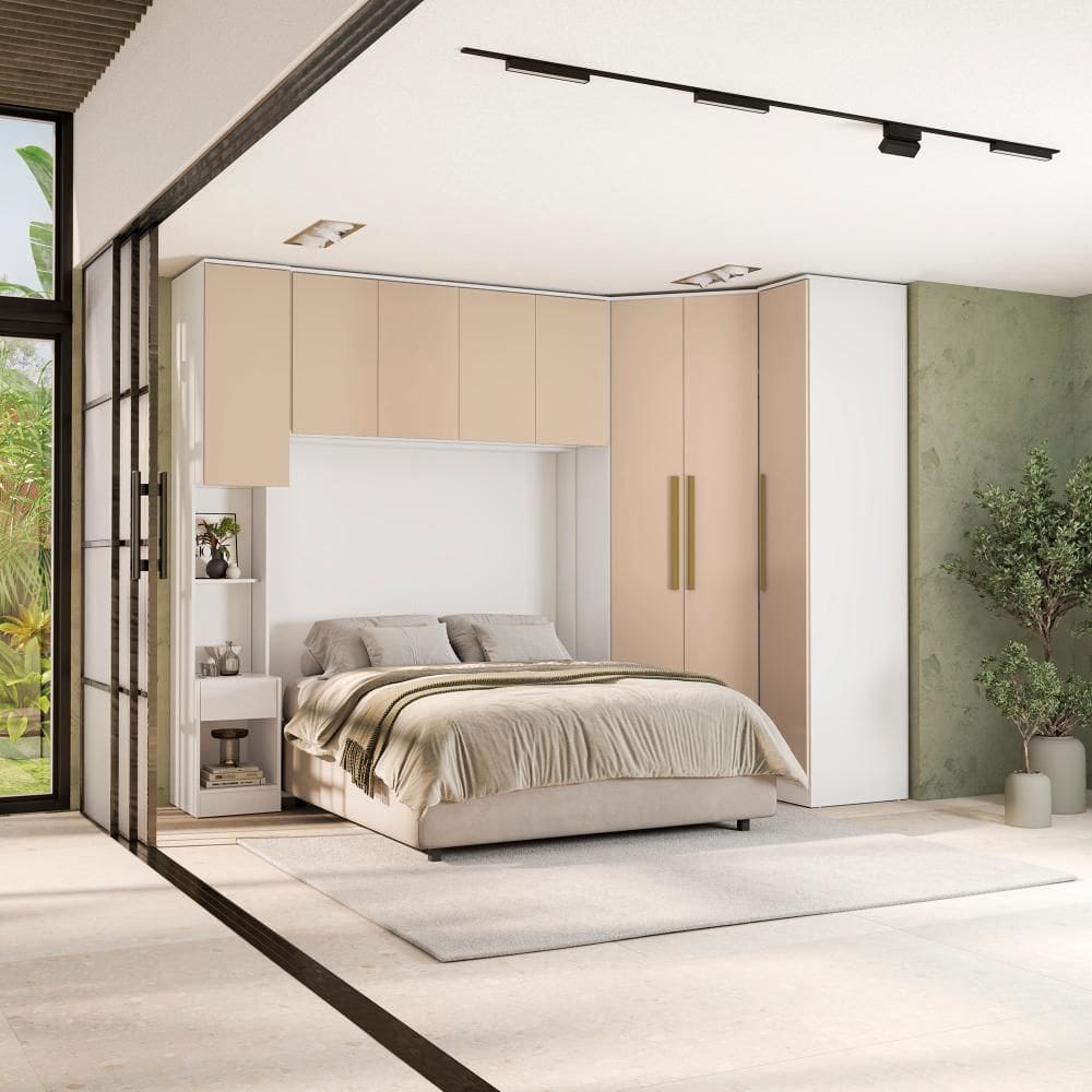 Quarto Completo Kappesberg Adapt  7 Peças Branco/Macadâmia