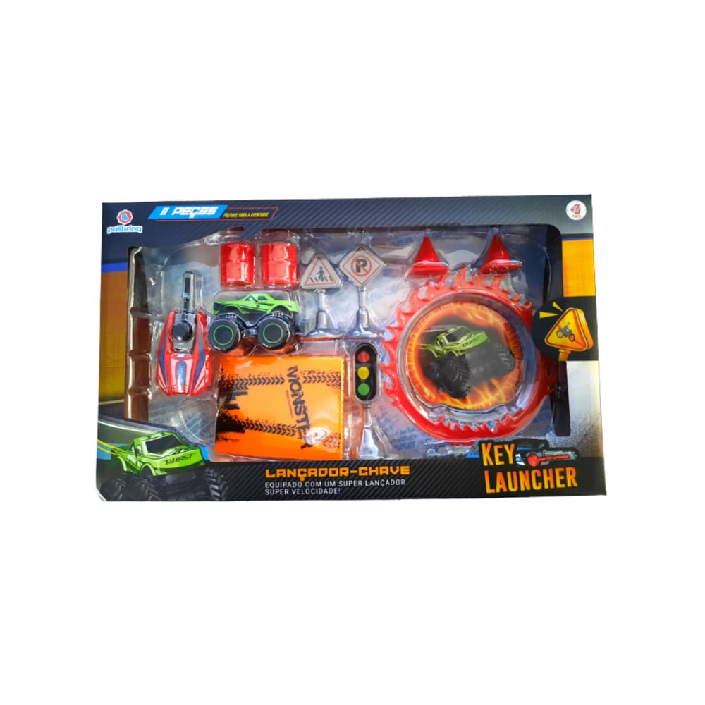 Carrinho Brinquedo Key Launcher Lançador Chave - Polibrinq