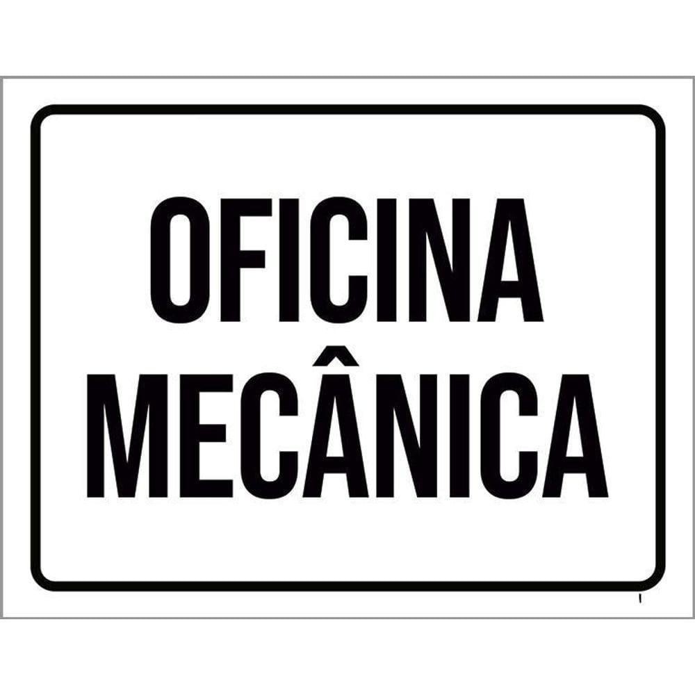 Placa De Sinalização - Oficina Mecânica 36X46