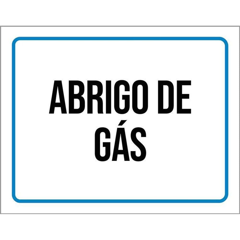 Placa Sinalização Ambiente Abrigo De Gás 36X46