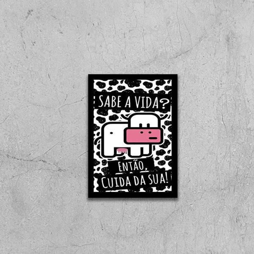 Quadro Sabe A Vida Então, Cuida Da Sua 24X18Cm