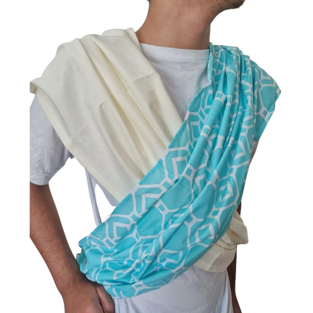 Fastsling Canguru Piêpaô Fast Sling Mosaico Azul + Marfim G