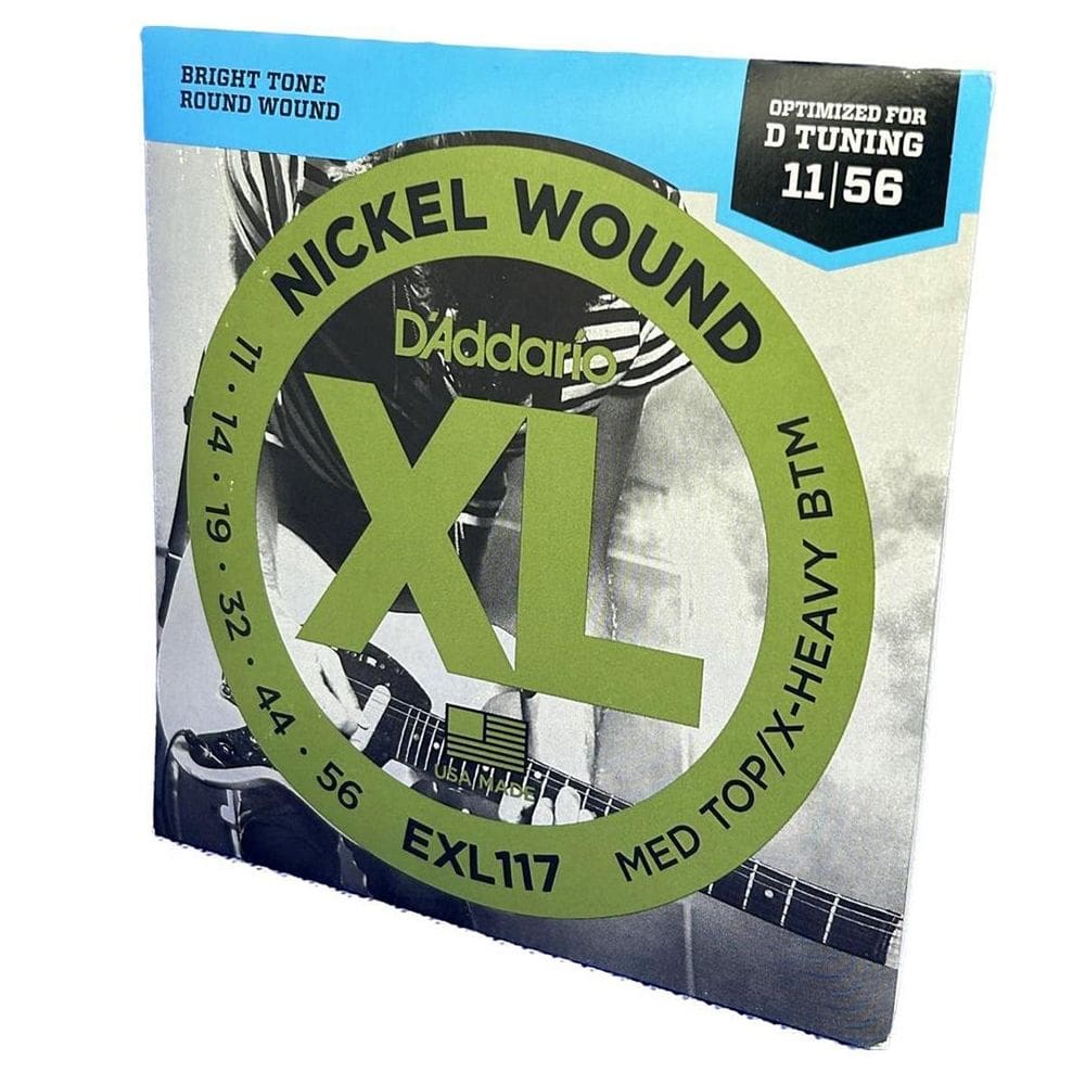 Encordoamento Guitarra 11-56 Exl117 D`Addario Nickel Wound