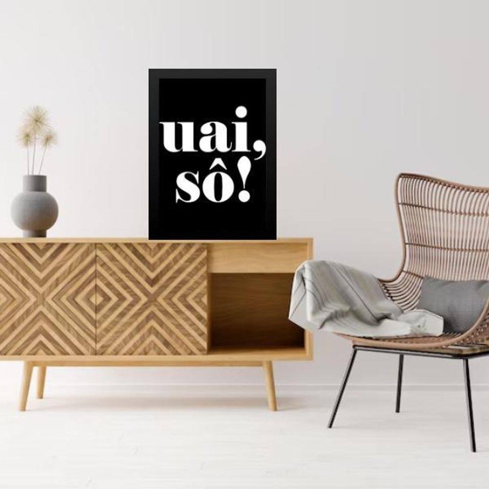 Quadro Decorativo Gíria Mineira - Uai Sô 24X18Cm