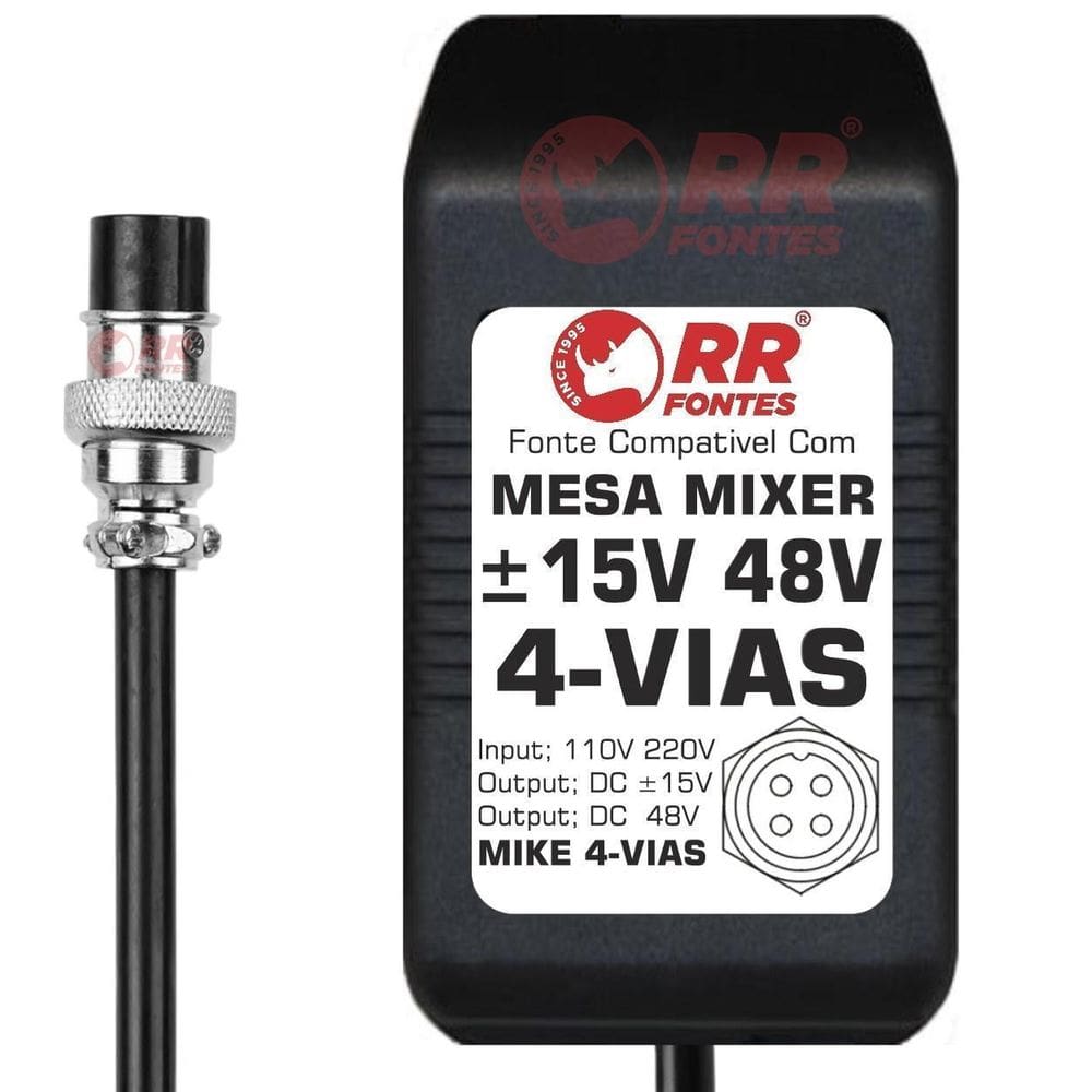Fonte 15V 48V Para Mesa Som Mixer Amw Cp8 Mk2 1202Fx 1202Fx