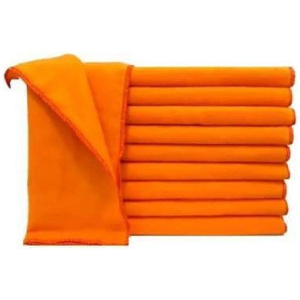 Flanela Laranja Multiuso Pano Limpeza 12U 28X48Cm Algodão