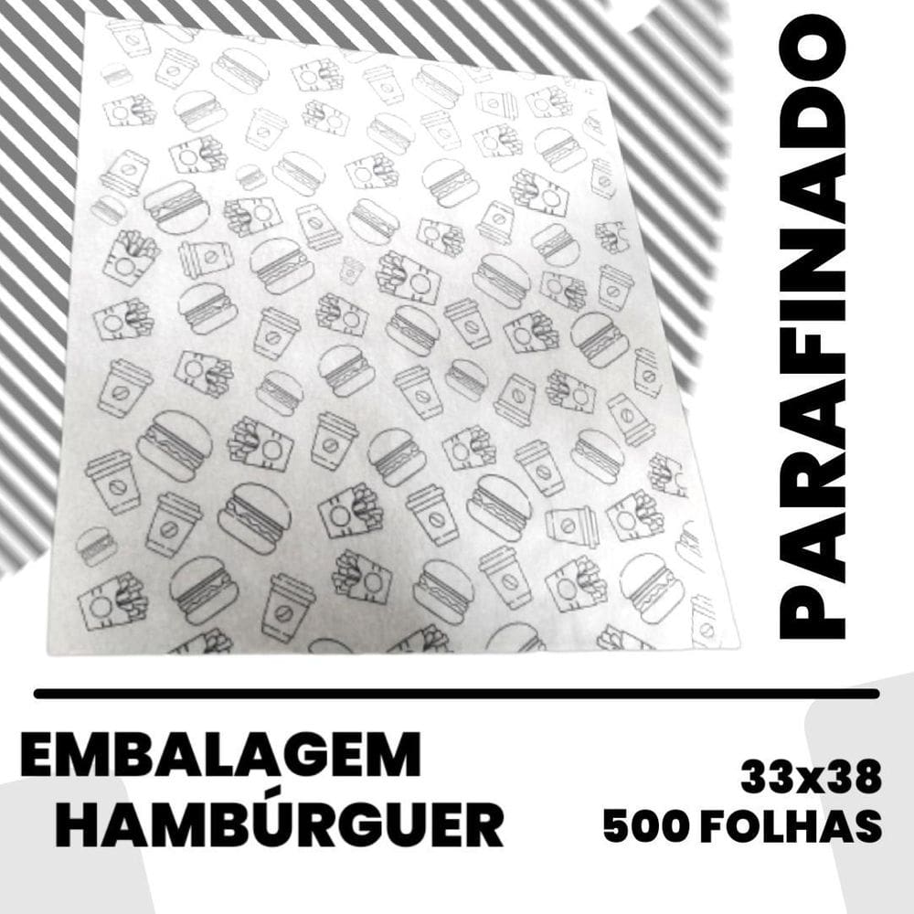 Papel Manteiga Embalar Embrulhar Segurar Hamburguer Grande