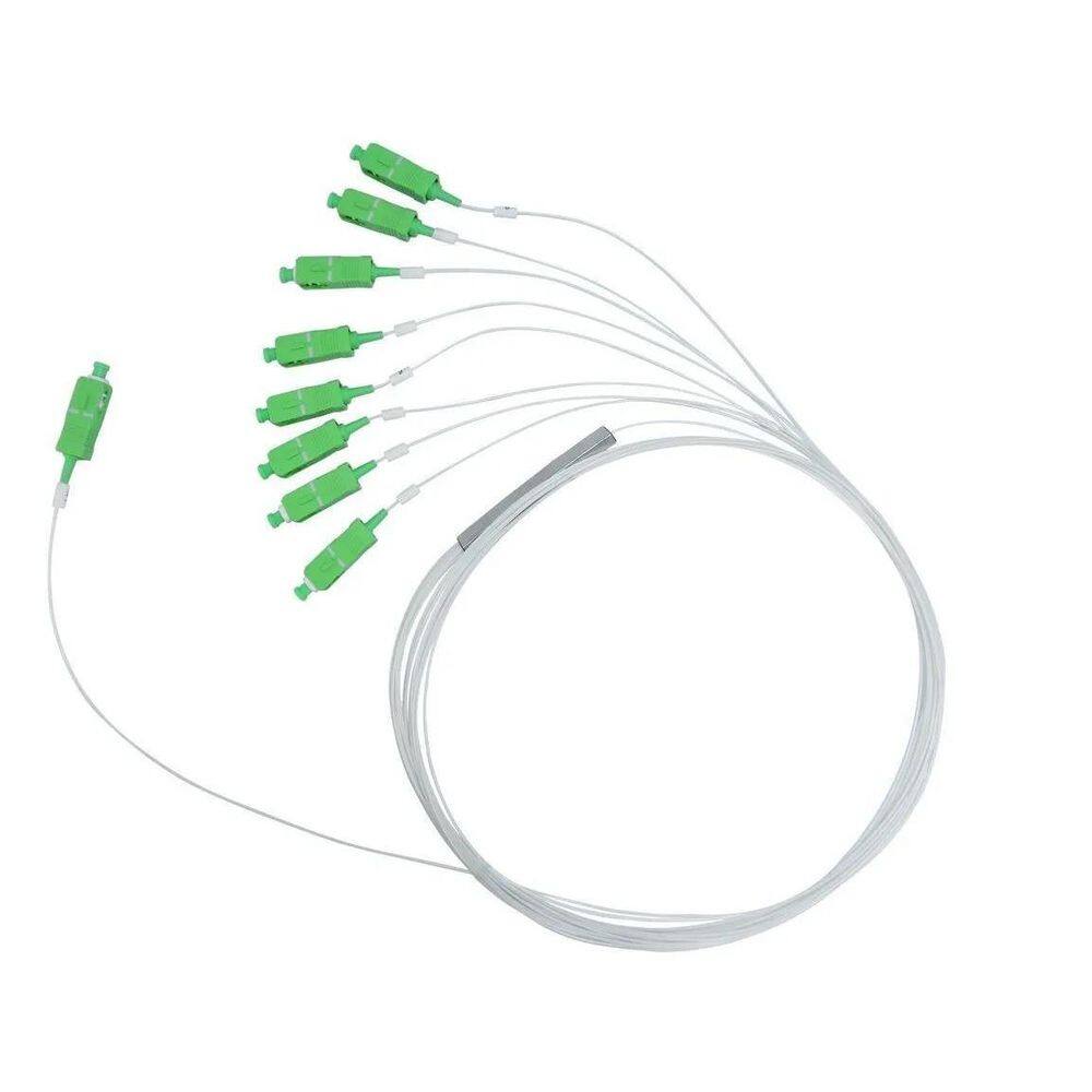 Splitter 1X8 Apc Sm Plc 0.9Mm 1.5M Divisor Fibra Verde Hfo