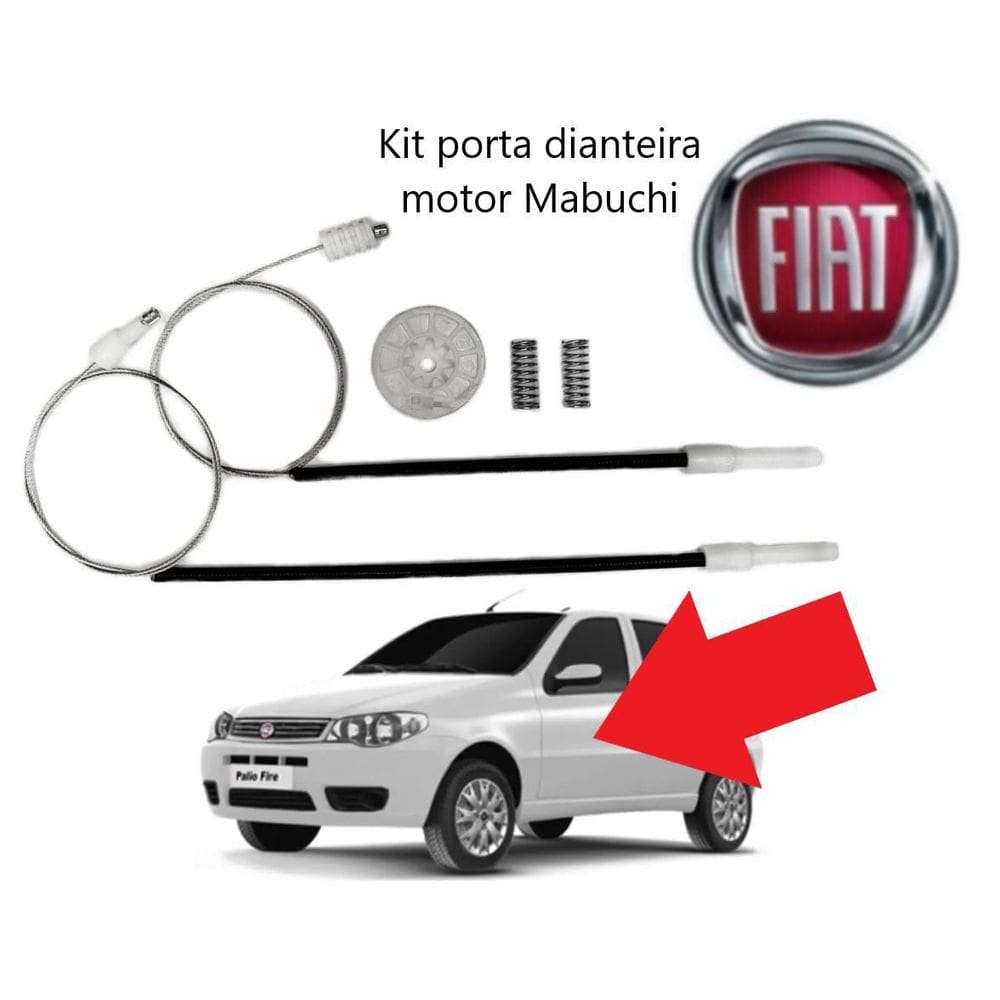 Kit Reparo Máquina Vidro Palio 4P Motor Mabuchi Dianteiro