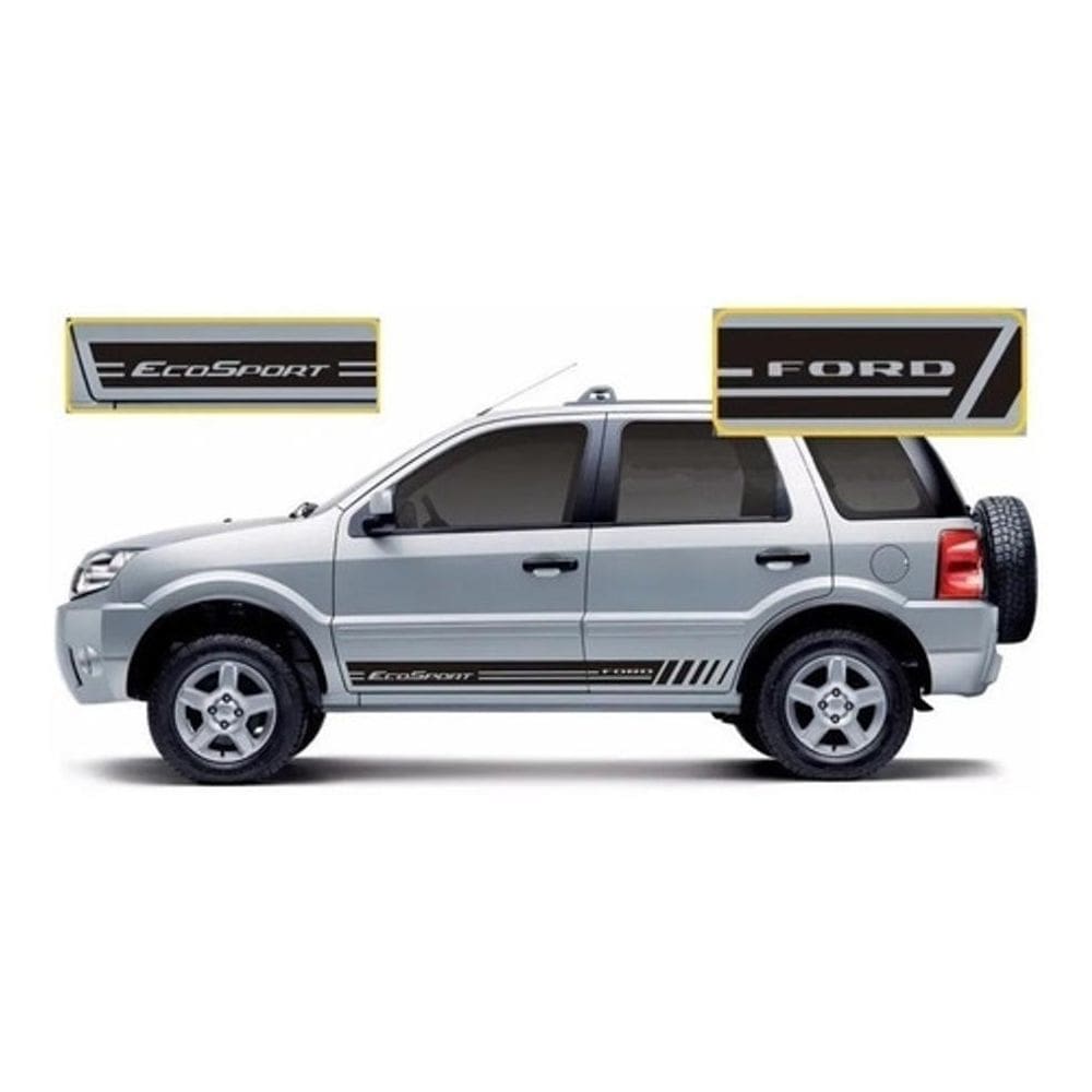 Kit Adesivo Ecosport Ford Eg2 Faixa Lateral Preto 2022 2023
