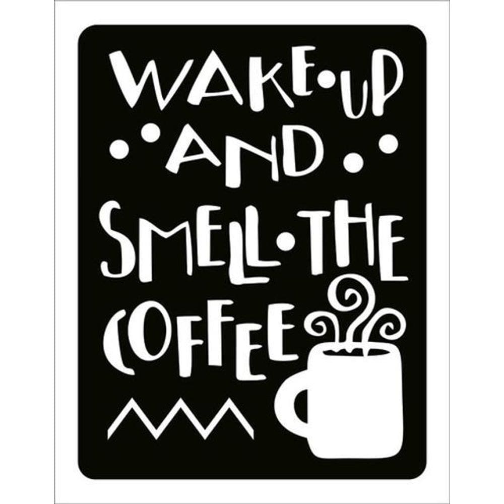 Kit 3 Placas Decorativa - Wake Up And Smell The Coffe Café