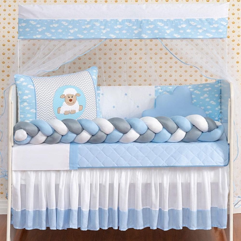 Kit Berço Carneirinho Trança Infantil Kit Americano Bebê