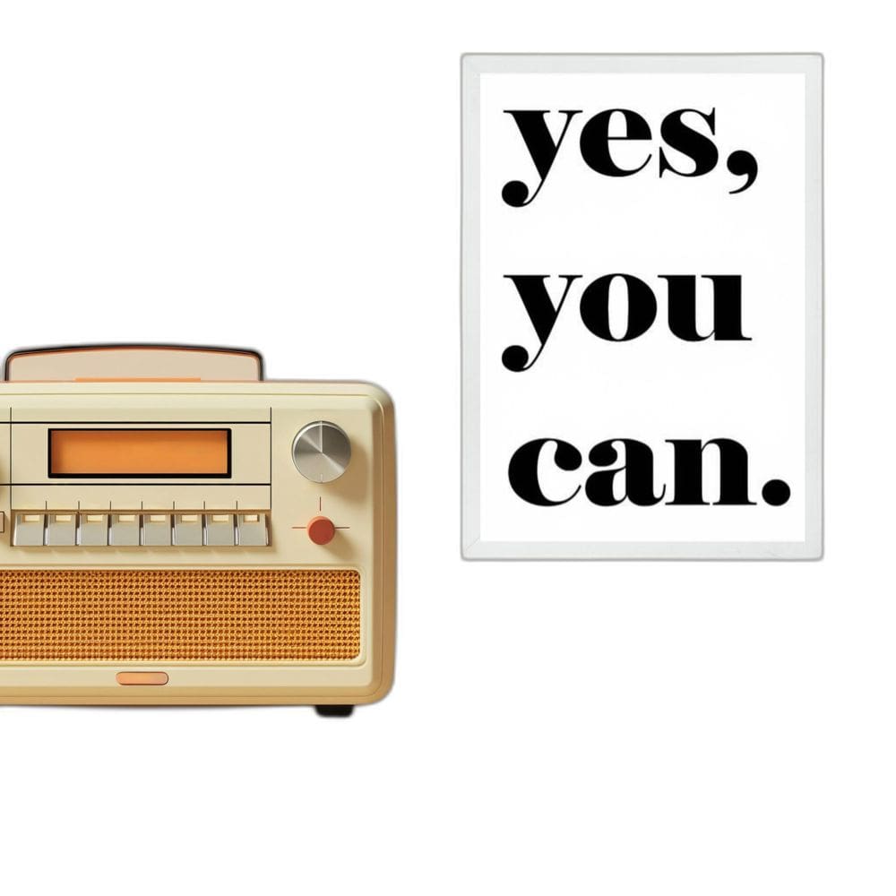 Quadro Minimalista Yes, You Can 45X34Cm