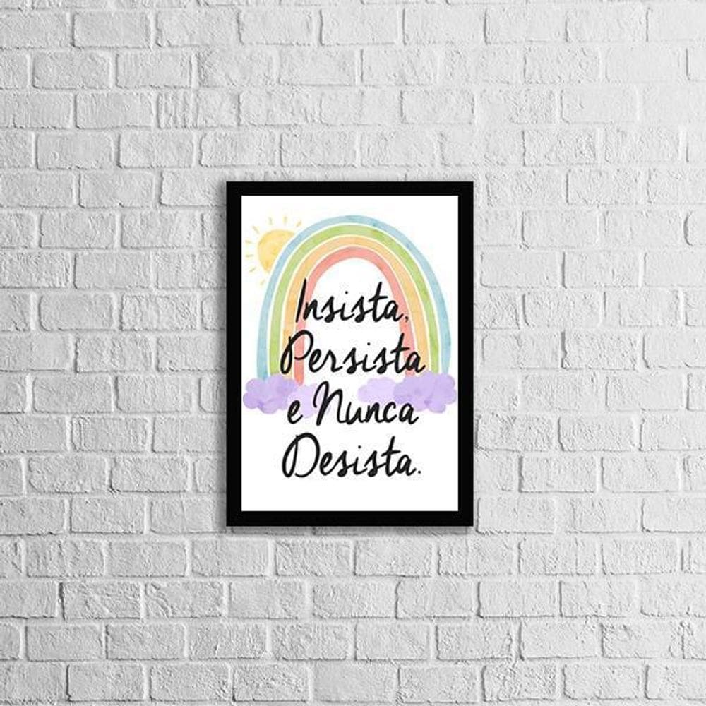 Quadro Insista, Persista E Nunca Desista 24X18Cm