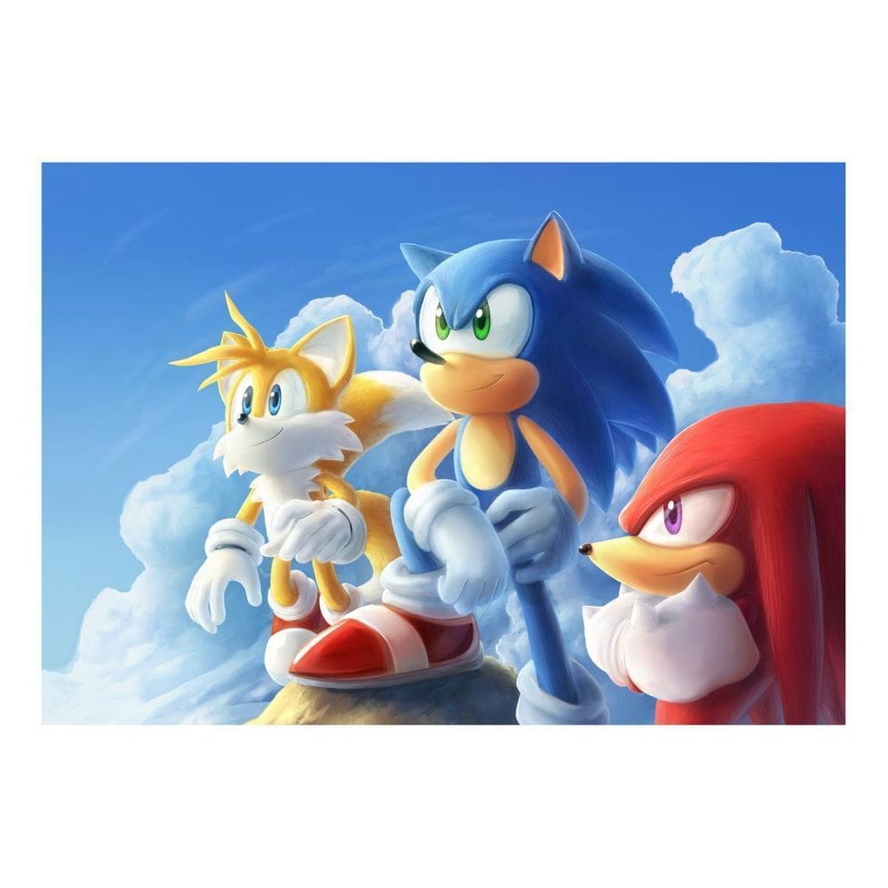 Papel De Parede Adesivo Decorativo Game Sonic 1Mx70Cm