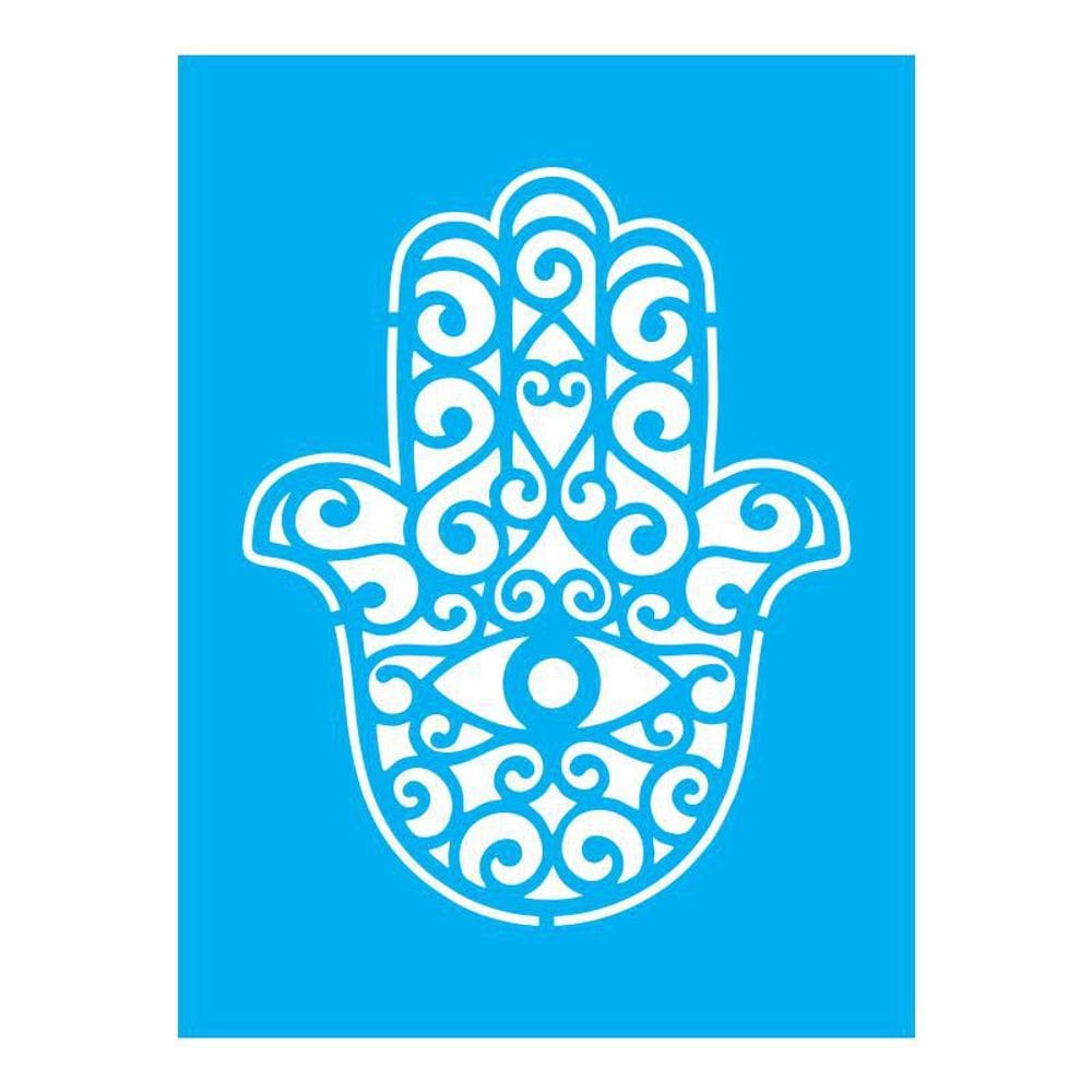Stencil Tamako Mão Hamsa - 15X20Cm - Ref A2332