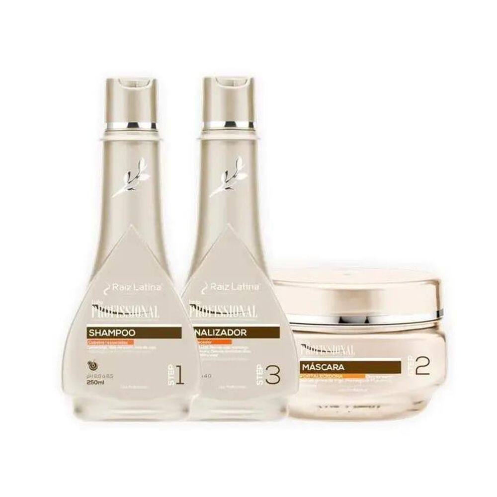 Raiz Latina Kit Shampoo Mascara E Leave-In Fortalecedor