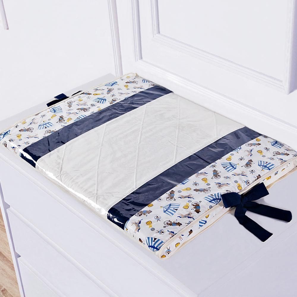 Trocador De Cômoda Fraldas Circus Azul Marinho