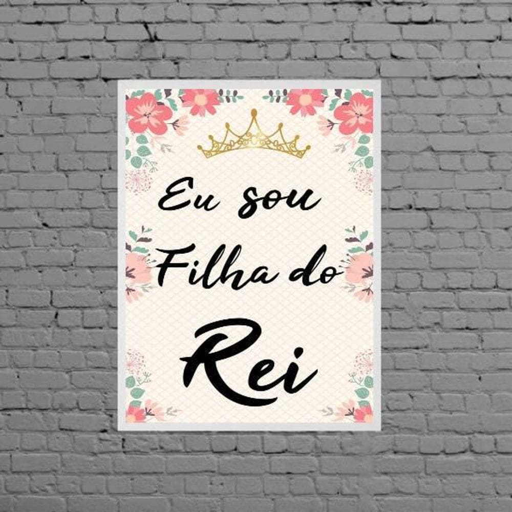 Quadro Decorativo Eu Sou Filha Do Rei 24X18Cm