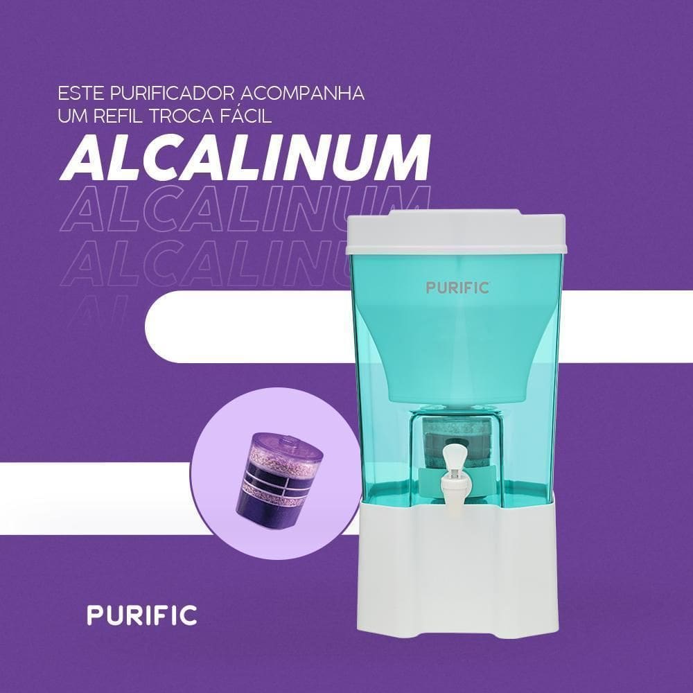 Purific Água Alcalina 6 Verde Refil Alcalinum