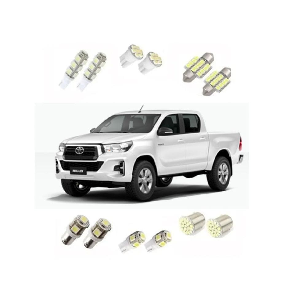 Kit Lâmpadas Blue Lion LED Hilux 2005-2013 Renault Fluence