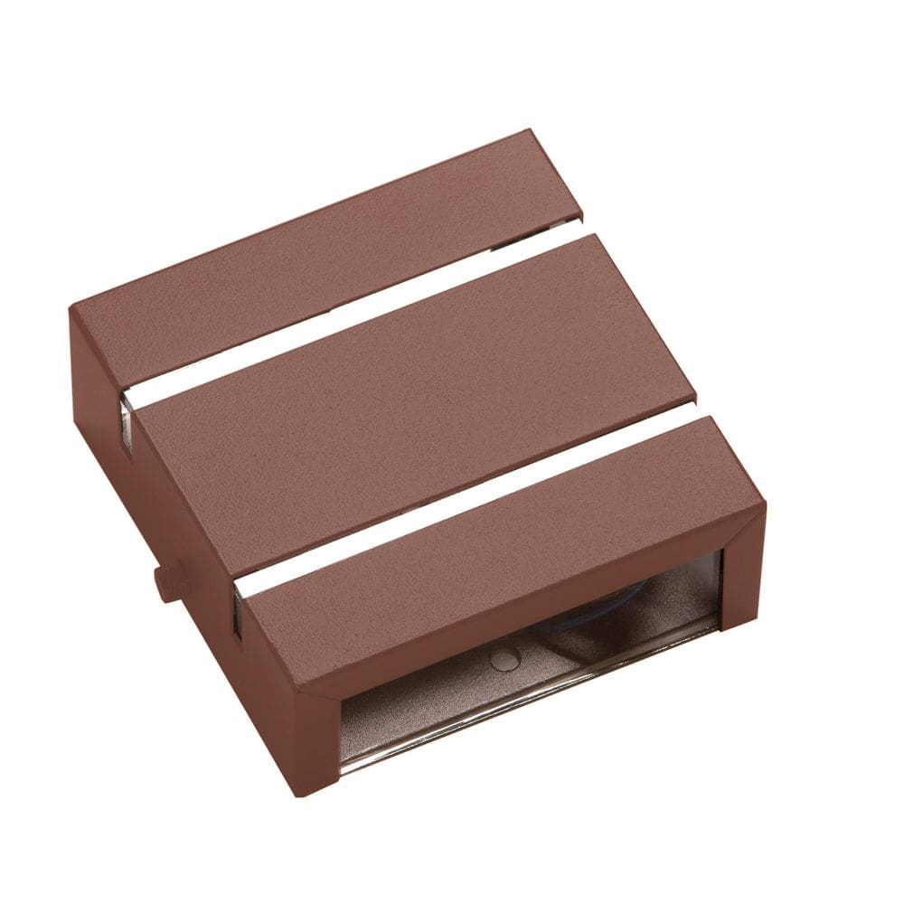 Kit 2 Arandelas Externa Parede 2 Focos  2 Frisos Marrom 1112