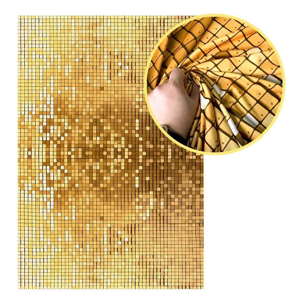 Painel Festa Lantejoula 1,5X2,2M: Brilho Incrível - Dourado