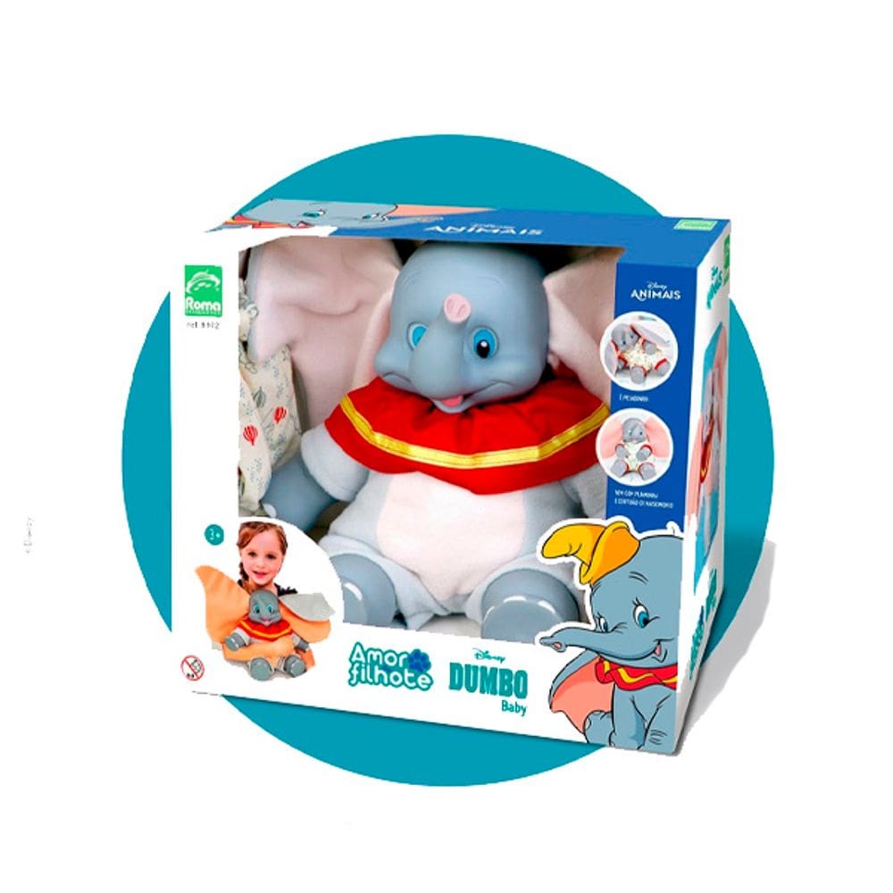 Boneco Dumbo Coleção Amor de Filhote - Roma