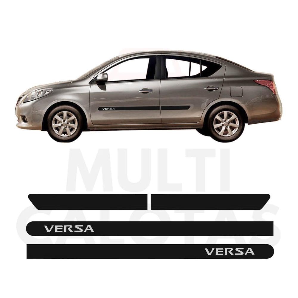 Friso Lateral Borrachão Versa 2012 A 2015 Com Nome