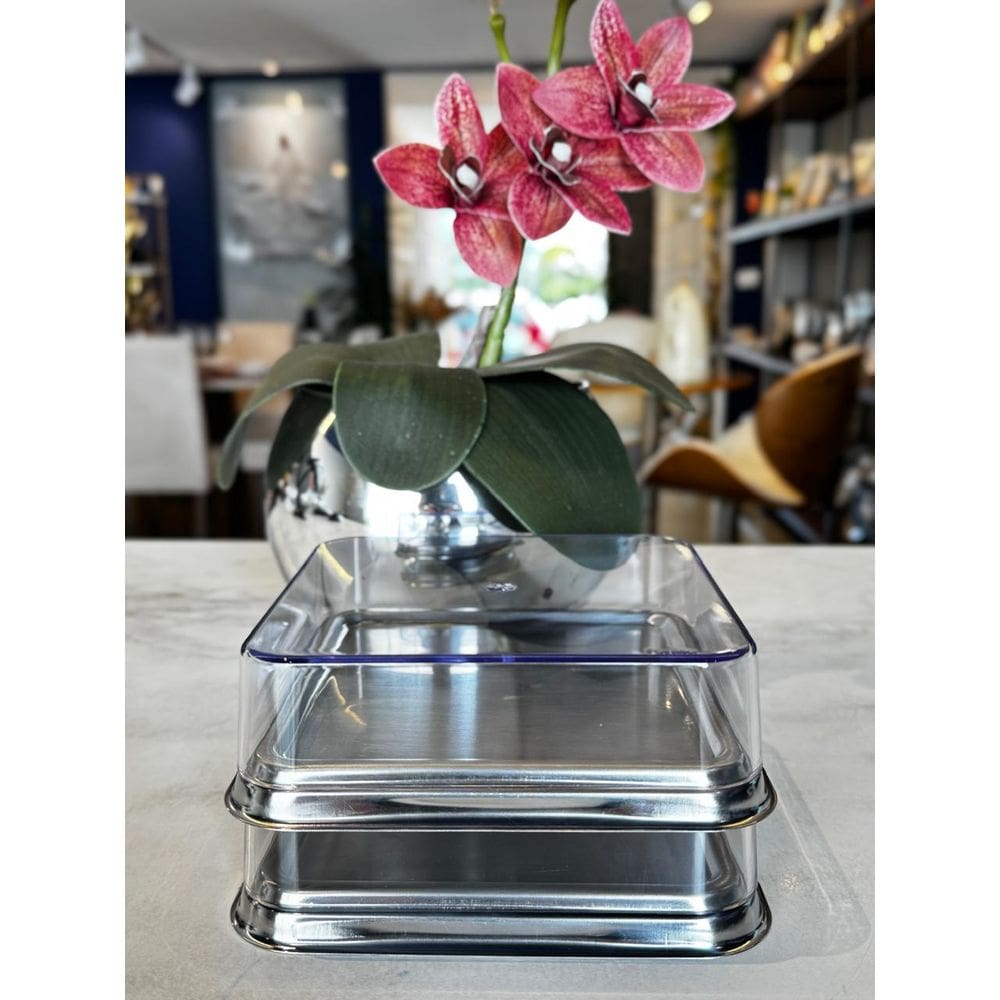 Conjunto Porta-Frios Forma Inox Vision 15,5 × 15,5 x 9 cm - 3 peças