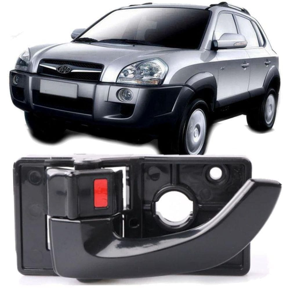 Macaneta Interna Porta Esquerda Tucson De 2006 À 2014 Preta