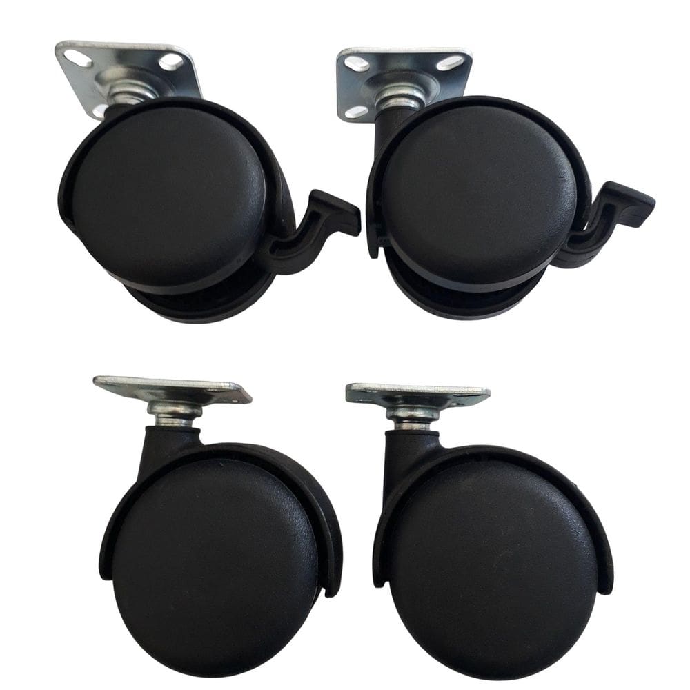 Rodizio Para Móveis Com Freio E Sem Placa 38X38 Mm Kit S90