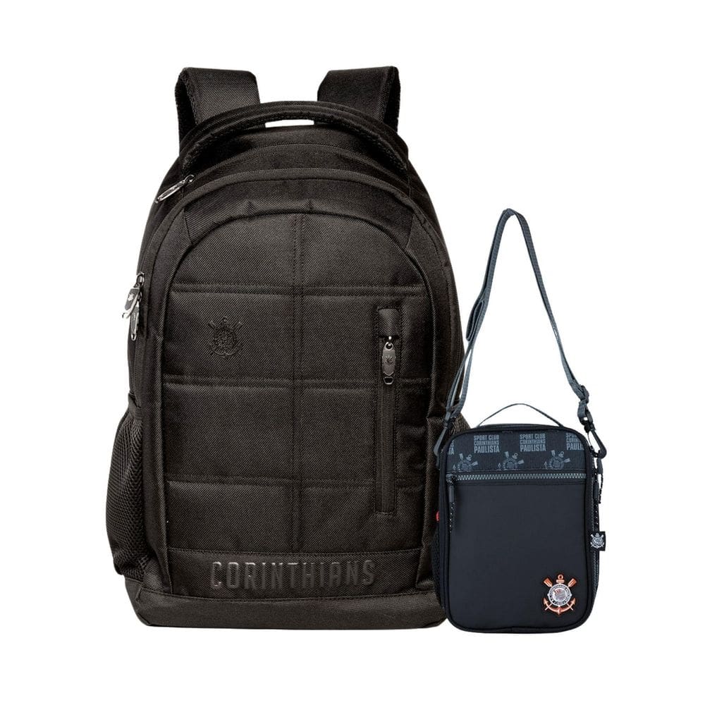 Kit Corinthians Mochila Costas Esportiva + Lancheira Térmica