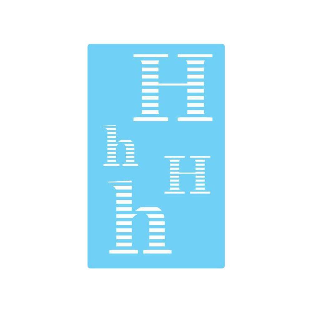 Stencil De Parede Tamako Alfabeto Letra H 55X90Cm - Ref 308